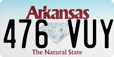 AR license plate 476VUY