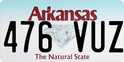 AR license plate 476VUZ