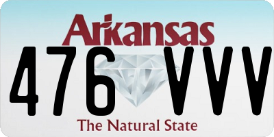 AR license plate 476VVV