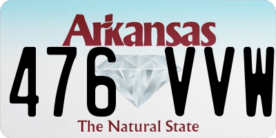 AR license plate 476VVW
