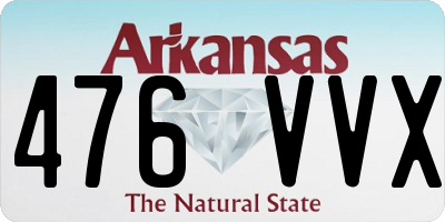 AR license plate 476VVX