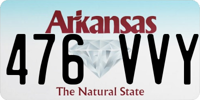 AR license plate 476VVY