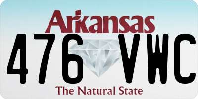 AR license plate 476VWC