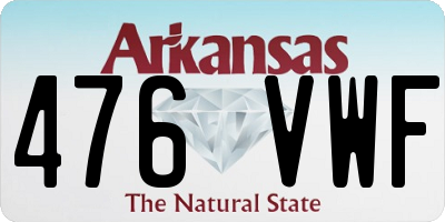 AR license plate 476VWF