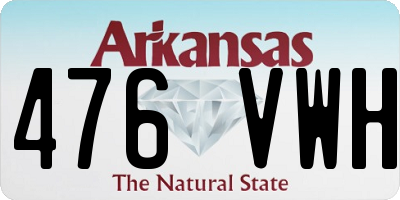AR license plate 476VWH