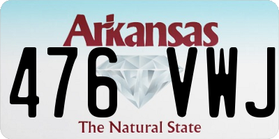 AR license plate 476VWJ