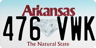 AR license plate 476VWK