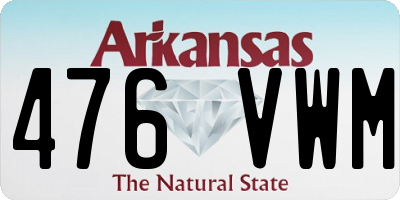 AR license plate 476VWM