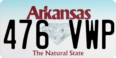 AR license plate 476VWP