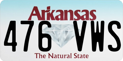 AR license plate 476VWS
