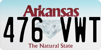 AR license plate 476VWT