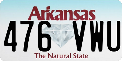 AR license plate 476VWU