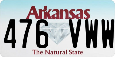 AR license plate 476VWW