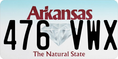 AR license plate 476VWX
