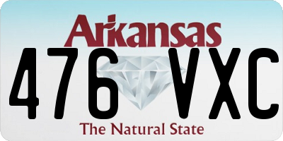 AR license plate 476VXC