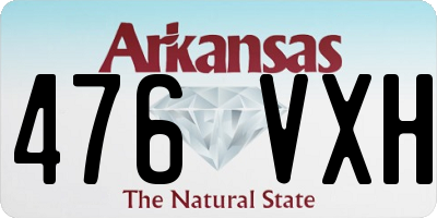 AR license plate 476VXH