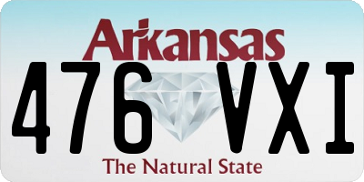 AR license plate 476VXI
