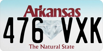 AR license plate 476VXK