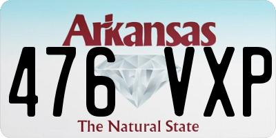 AR license plate 476VXP