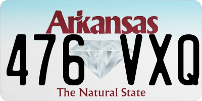 AR license plate 476VXQ