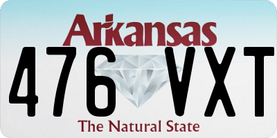 AR license plate 476VXT