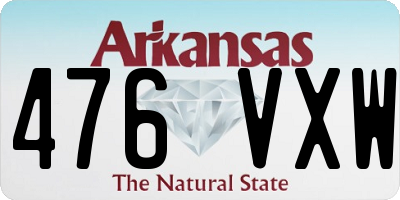 AR license plate 476VXW