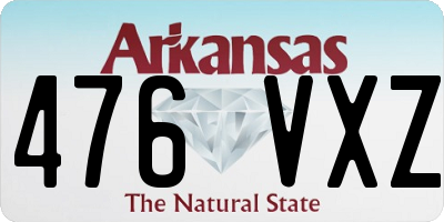 AR license plate 476VXZ