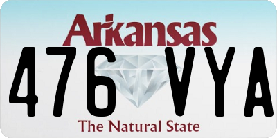 AR license plate 476VYA