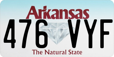 AR license plate 476VYF