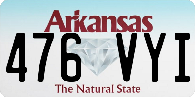 AR license plate 476VYI
