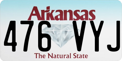 AR license plate 476VYJ