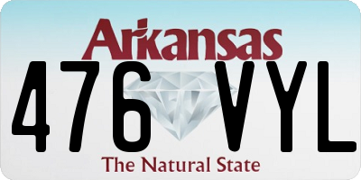 AR license plate 476VYL