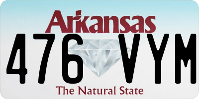 AR license plate 476VYM