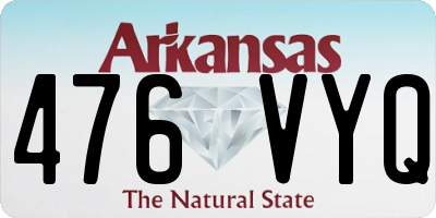 AR license plate 476VYQ