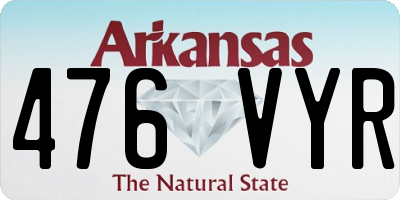 AR license plate 476VYR