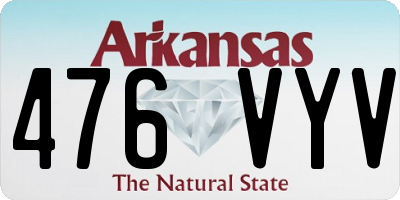 AR license plate 476VYV