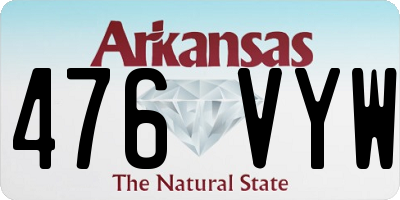 AR license plate 476VYW