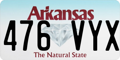 AR license plate 476VYX