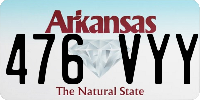 AR license plate 476VYY