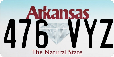 AR license plate 476VYZ
