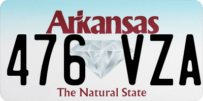 AR license plate 476VZA