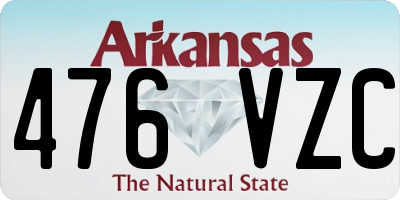 AR license plate 476VZC
