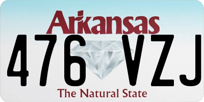 AR license plate 476VZJ