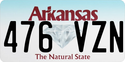 AR license plate 476VZN