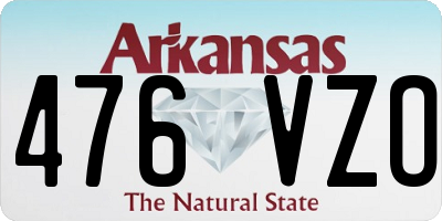 AR license plate 476VZO