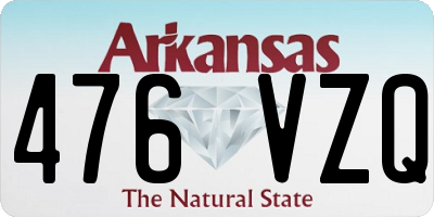 AR license plate 476VZQ