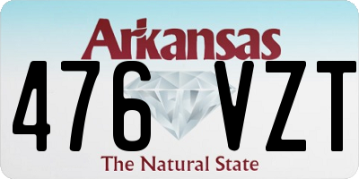 AR license plate 476VZT