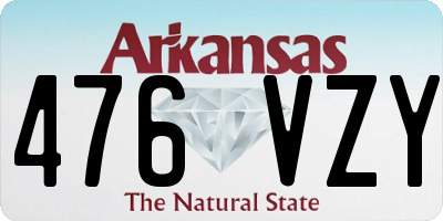 AR license plate 476VZY