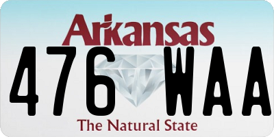AR license plate 476WAA