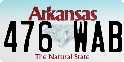 AR license plate 476WAB
